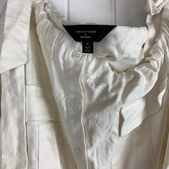 Chrissy Teigen REVOLVE Dragontail Button D… - Picture 5 of 7